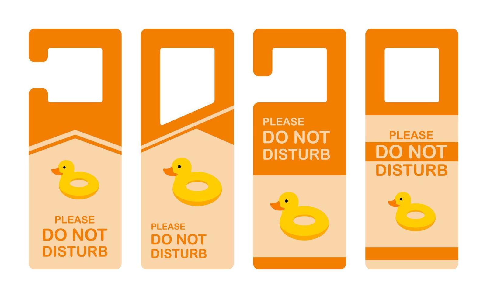 Hotel hanger sign with Inflatable Duck vector