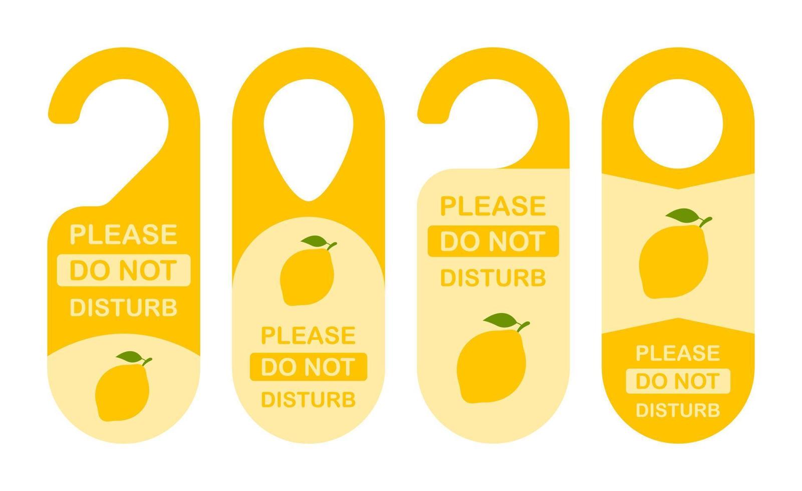 Hotel hanger sign with Lemon vector