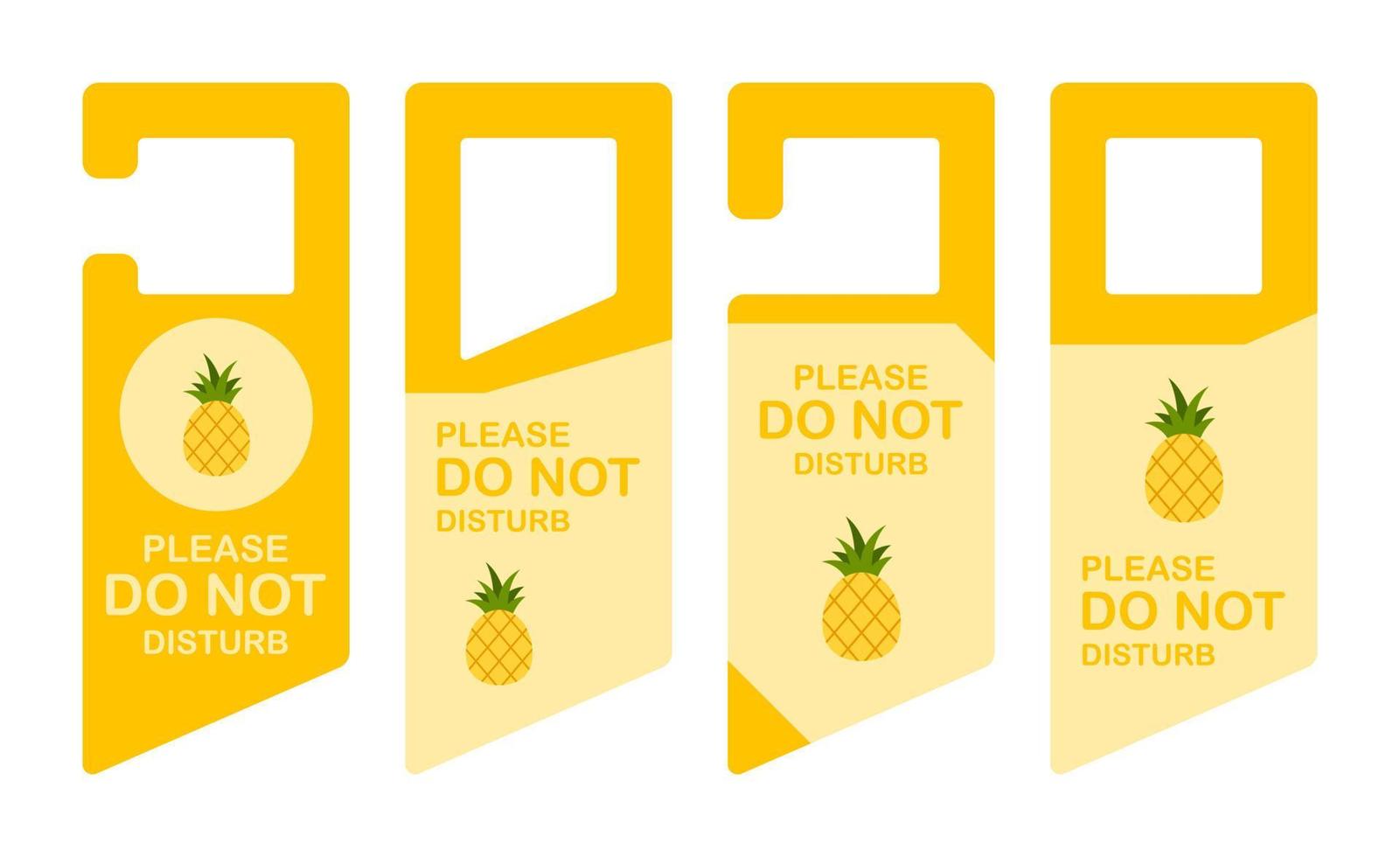 Hotel hanger sign with Pineapple vector