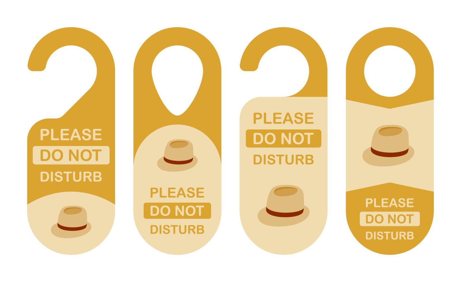 Hotel hanger sign with Fedora Hat vector