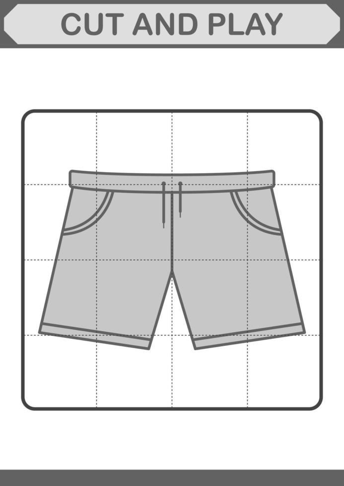 Cut and play with Shorts vector