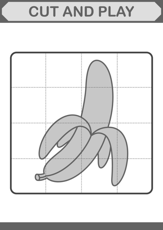 Cut and play with Banana vector
