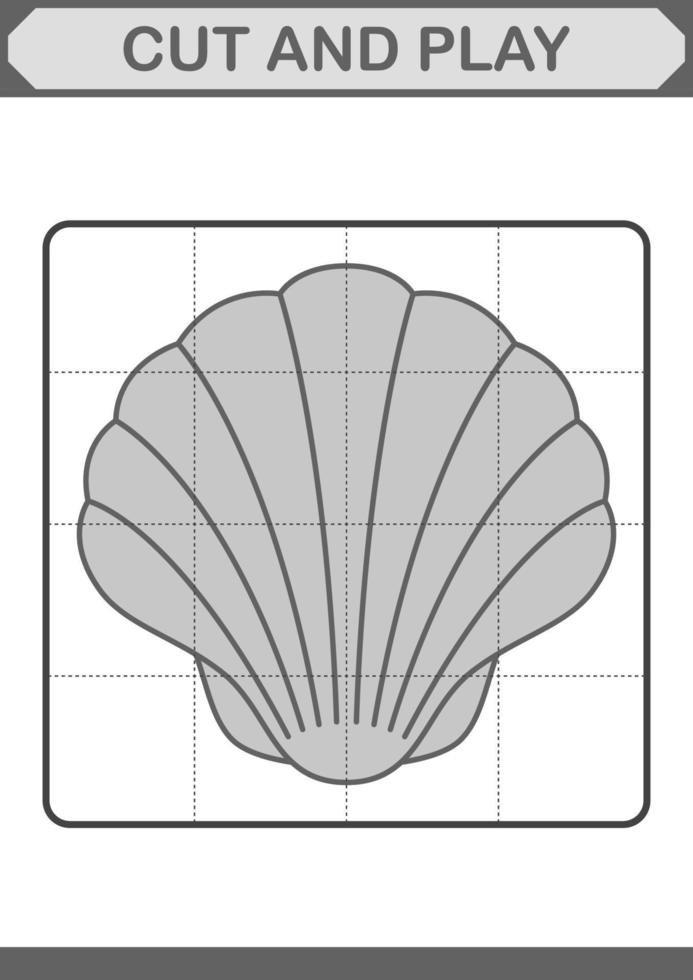 Cut and play with Seashell vector