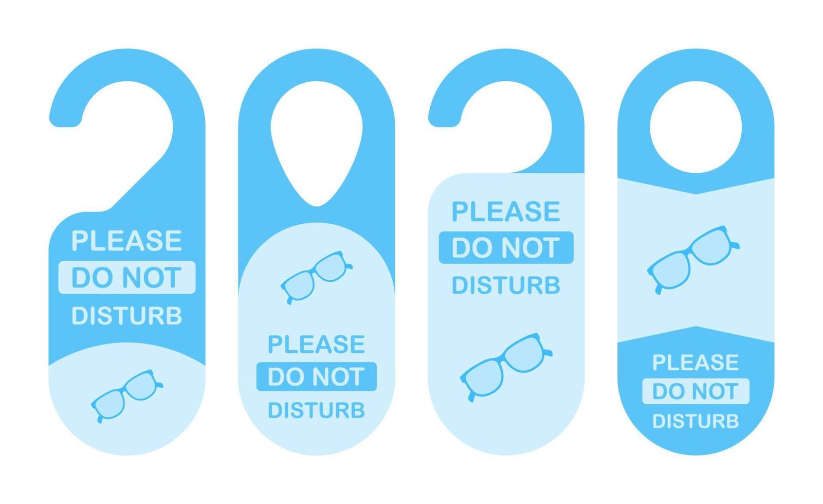 cartel de suspensión de hotel con gafas vector