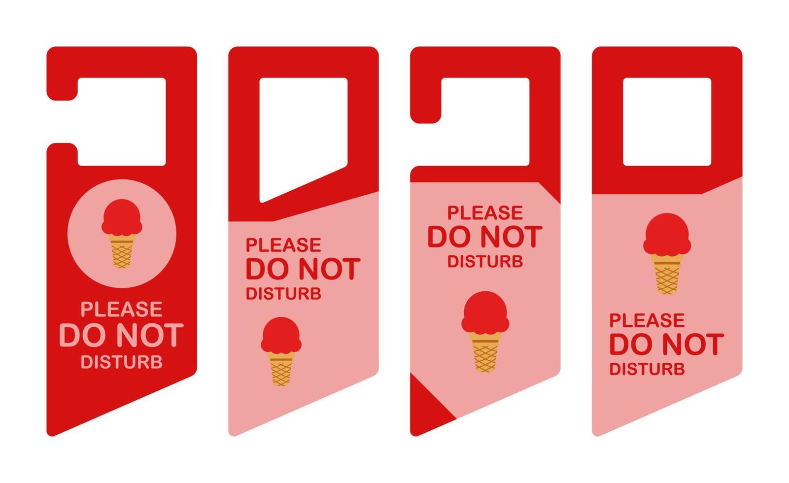 Hotel hanger sign with Ice Cream vector