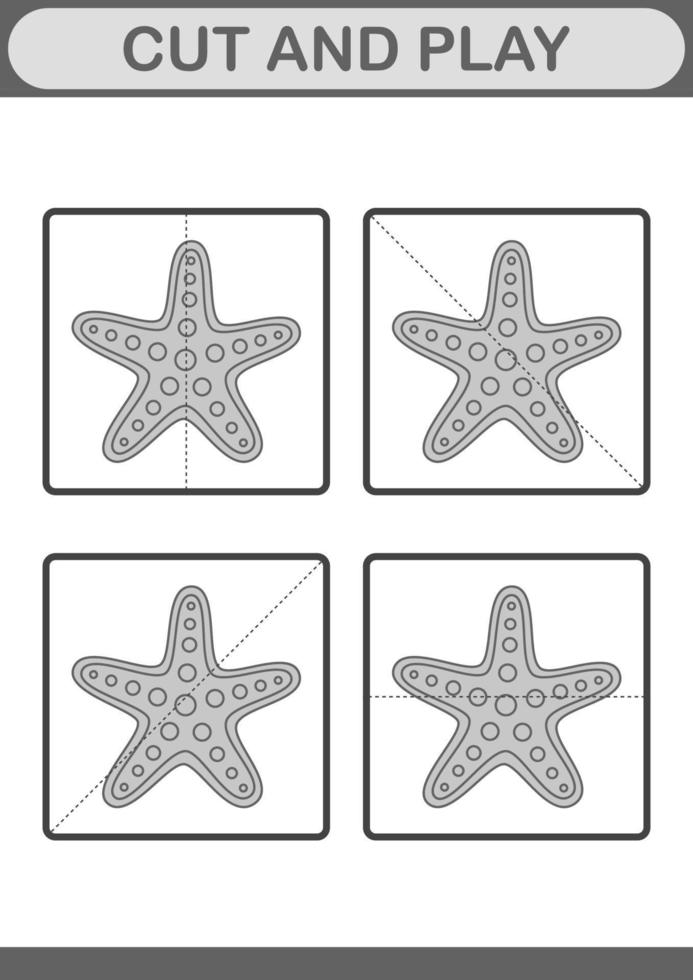 Cut and play with Starfish vector