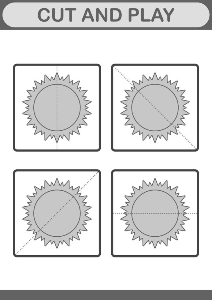 cortar y jugar con el sol vector