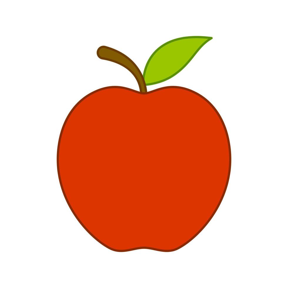 manzana aislada sobre fondo blanco vector