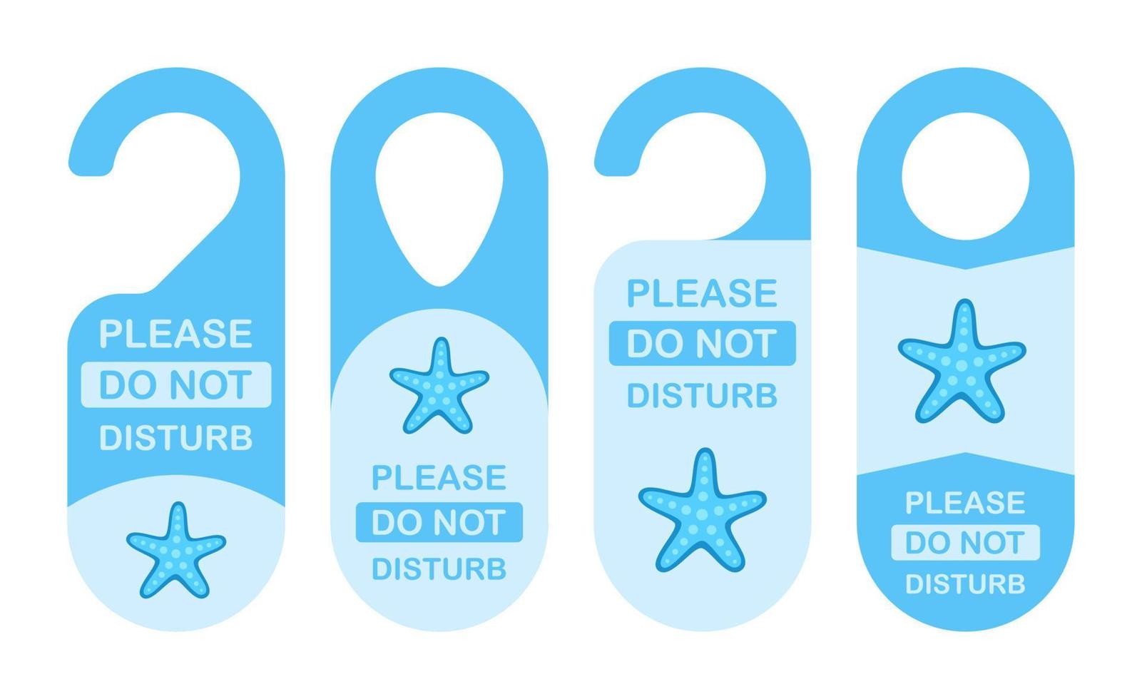 Hotel hanger sign with Starfish vector