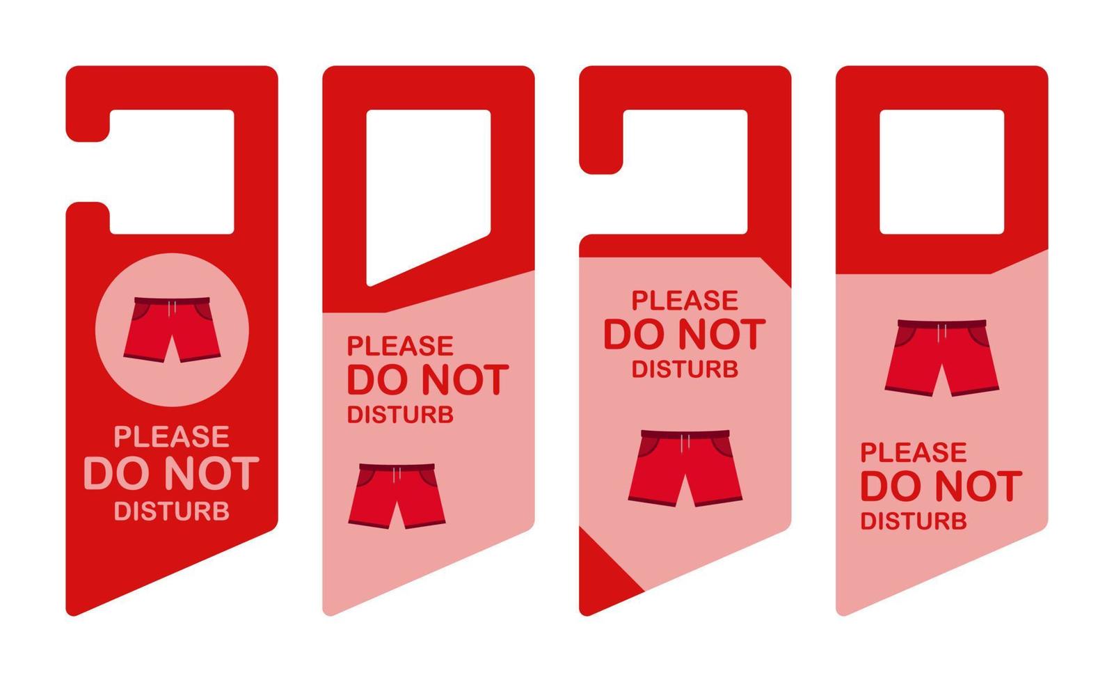 cartel de suspensión de hotel con pantalones cortos vector