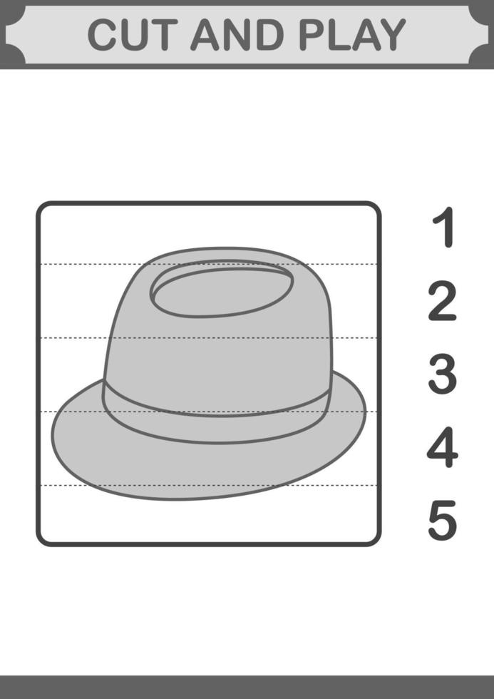 Cut and play with Fedora Hat vector