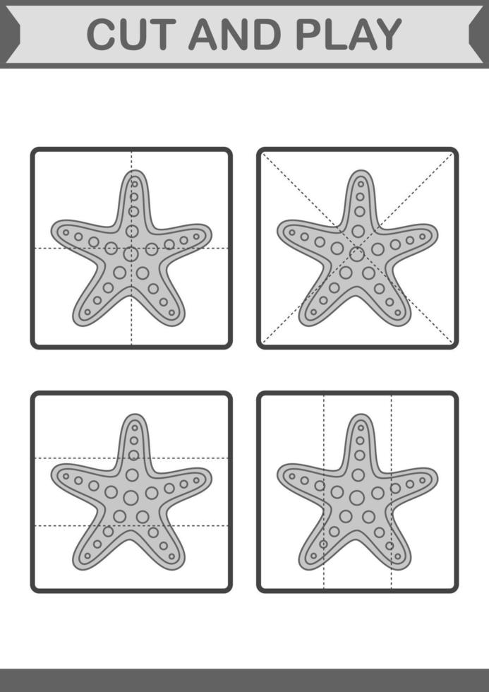 Cut and play with Starfish vector