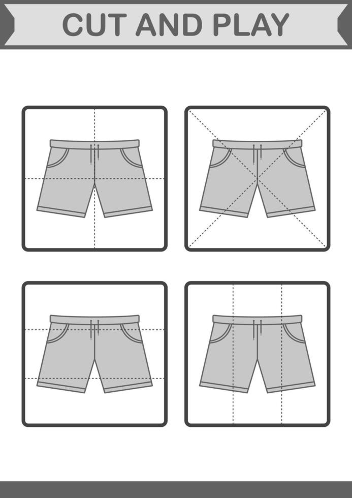 Cut and play with Shorts vector