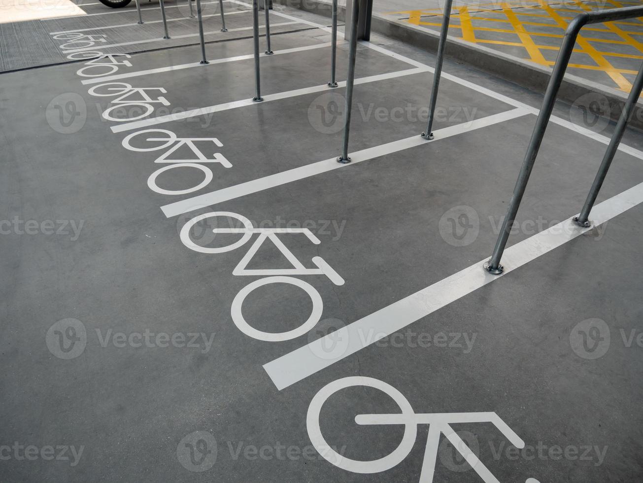 Empty place for a parking of bicycles. photo