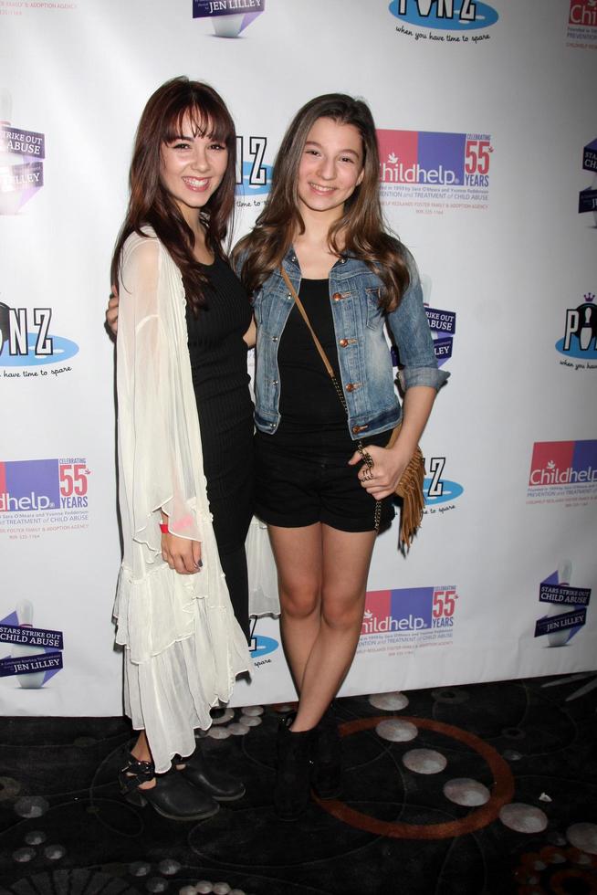 LOS ANGELES, OCT 19 -  Haley Pullos, Stephanie Katherine Grant at the First Annual Stars Strike Out Child Abuse event to benefit Childhelp at Pinz Bowling Center on October 19, 2014 in Studio City, CA photo
