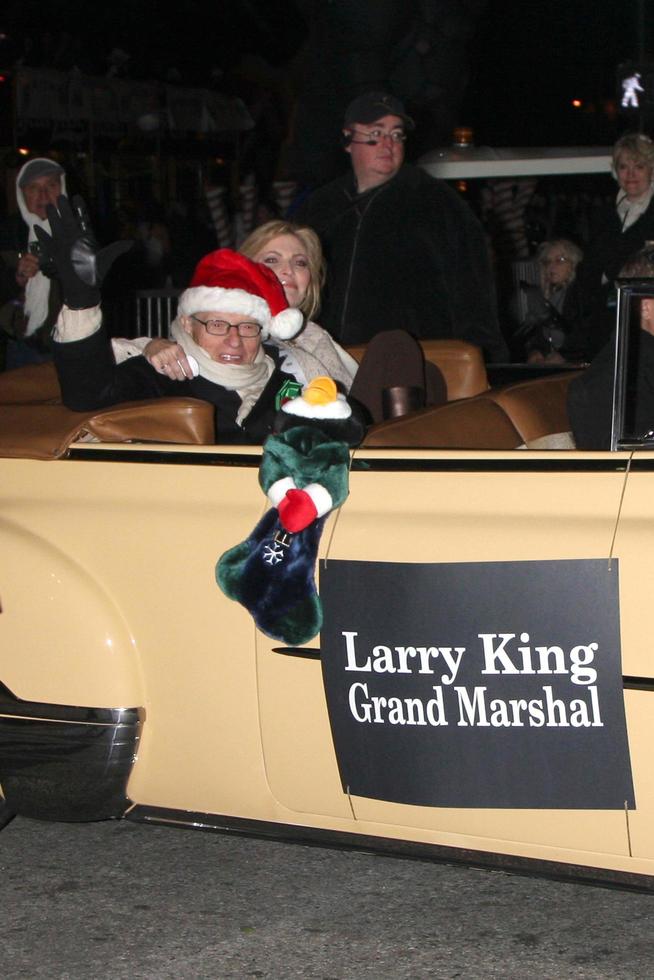 LOS ANGELES, NOV 28 -  Larry King and Shawn Southwick King arrives at the 2010 Hollywood Christmas Parade at Hollywood Boulevard on November 28, 2010 in Los Angeles, CA photo