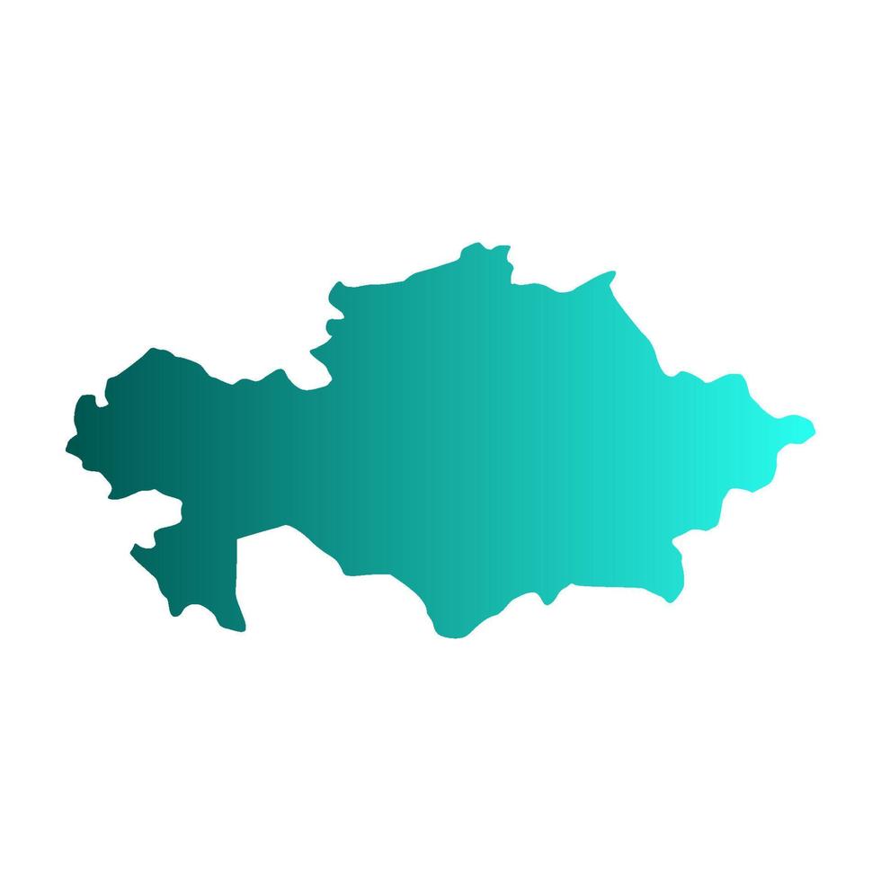Illustrated Kazakhstan map vector