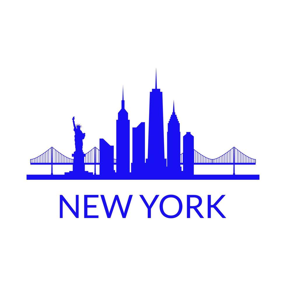 New york skyline illustrated vector