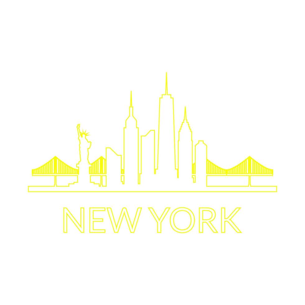 horizonte de nueva york ilustrado vector