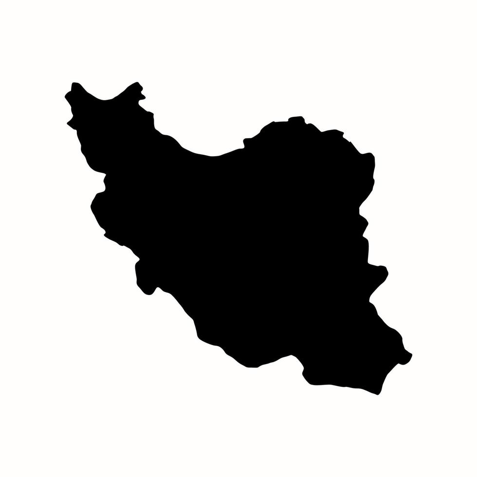 mapa ilustrado de irán vector