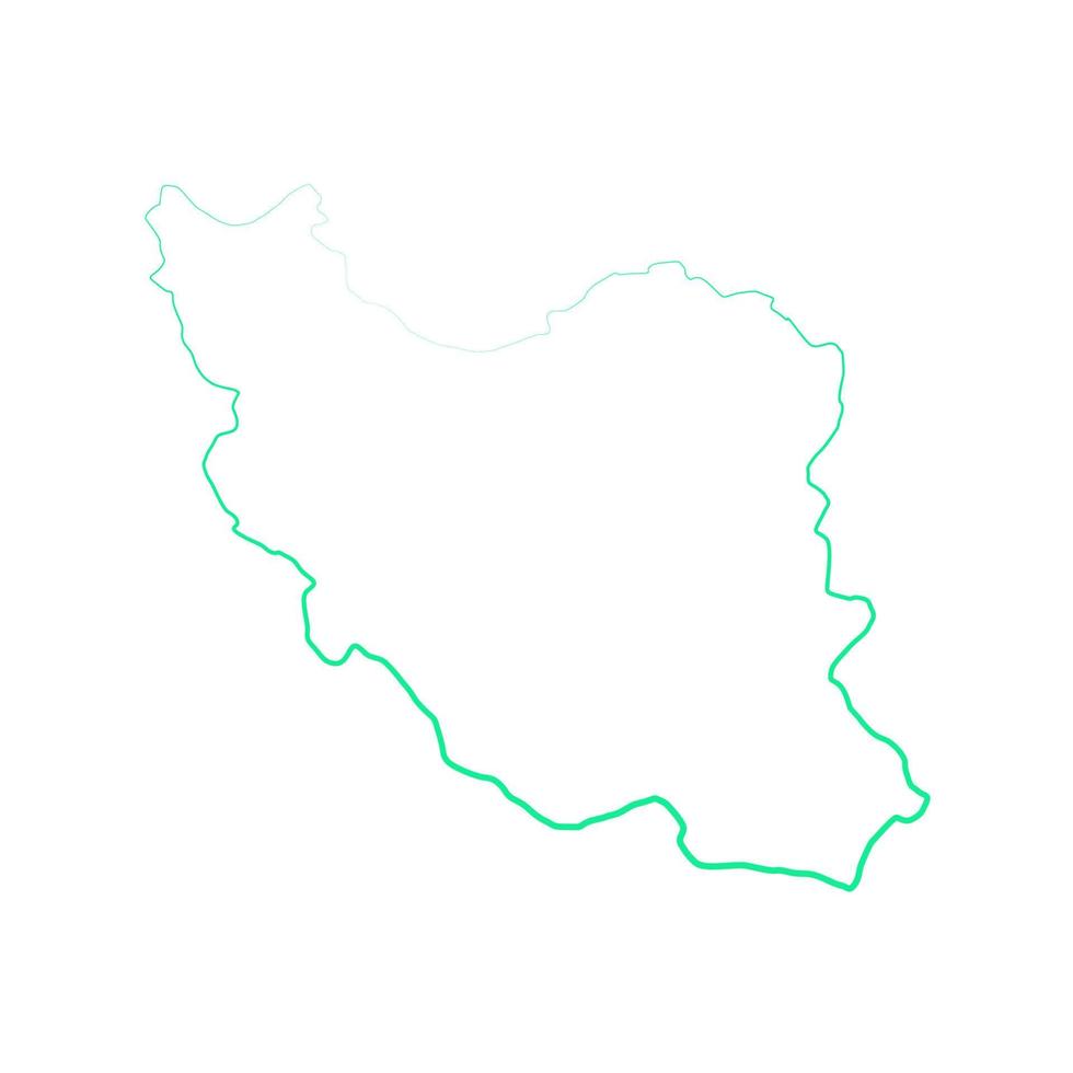 mapa ilustrado de irán vector