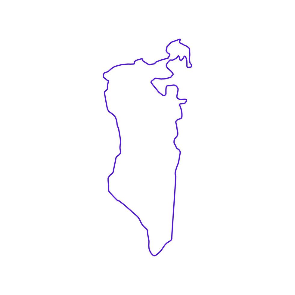 mapa de bahrein ilustrado vector