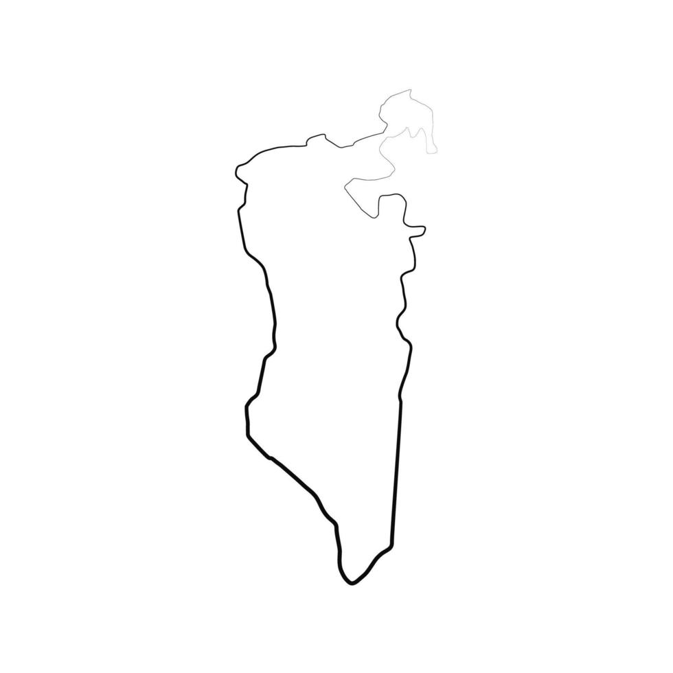 Bahrain map illustrated vector