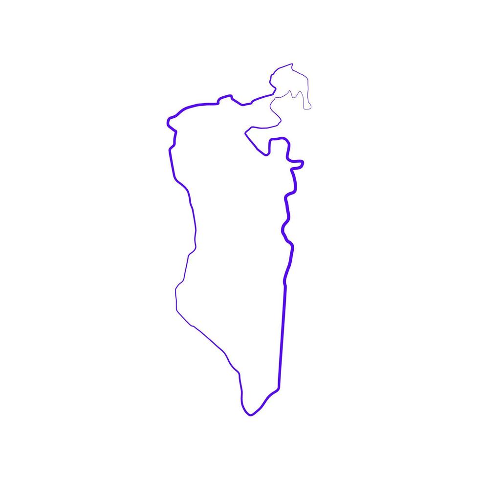 Bahrain map illustrated vector