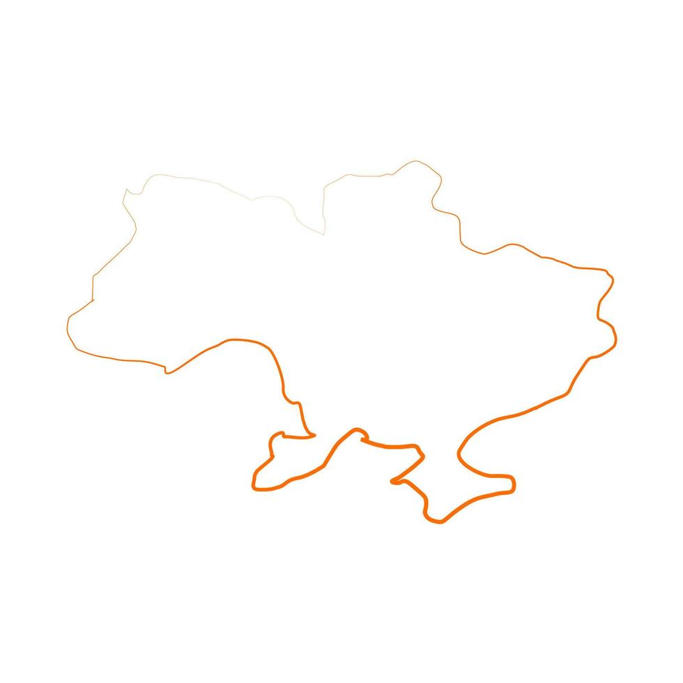 Ukrainian map illustrated vector