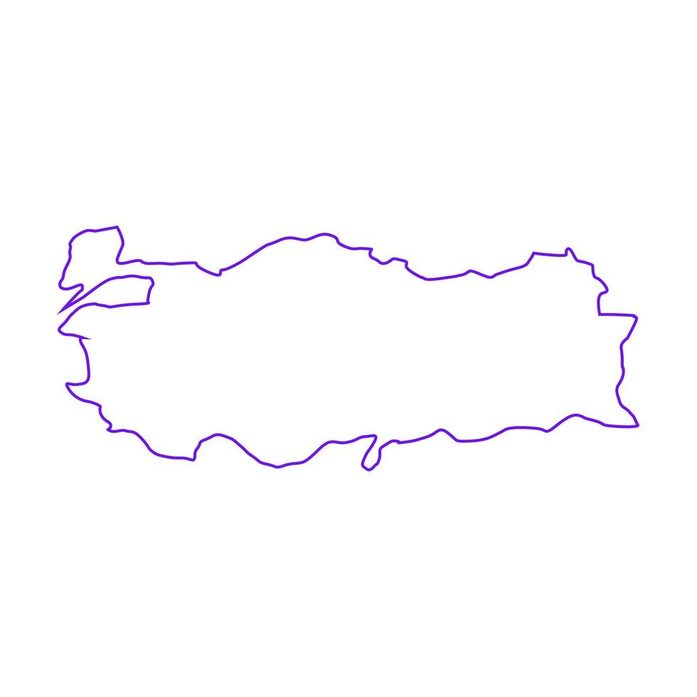 Illustrated turkey map vector