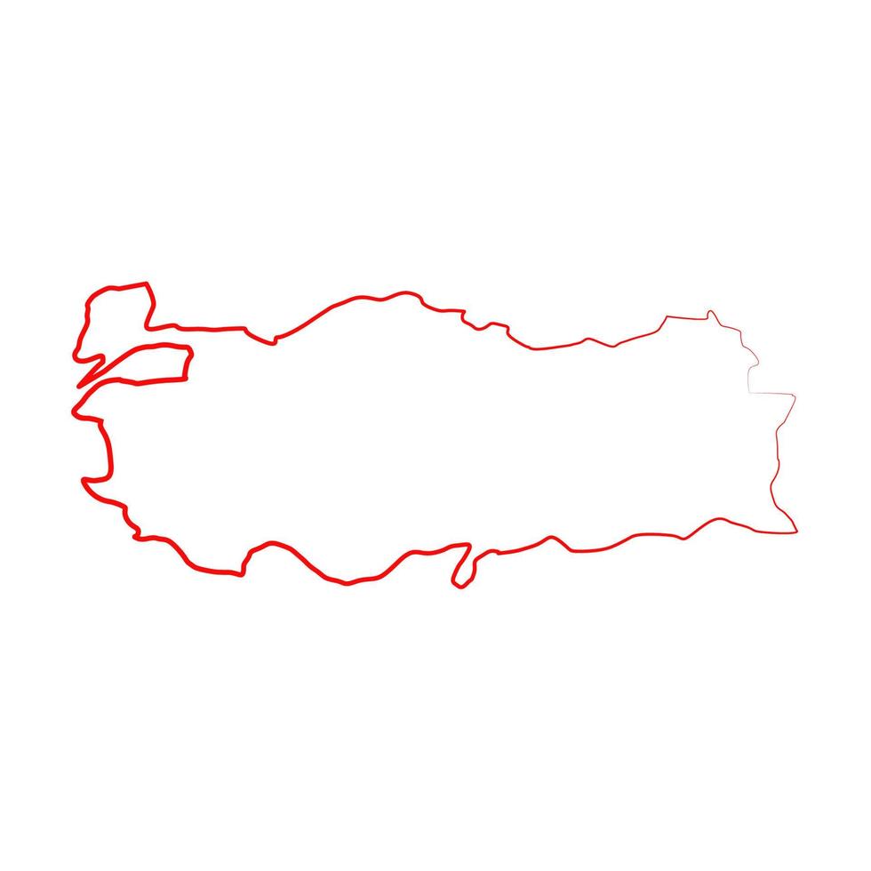 mapa ilustrado de pavo vector