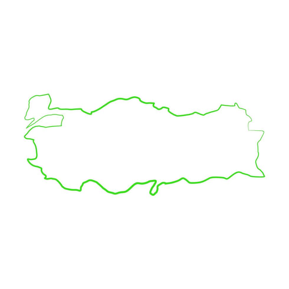 mapa ilustrado de pavo vector