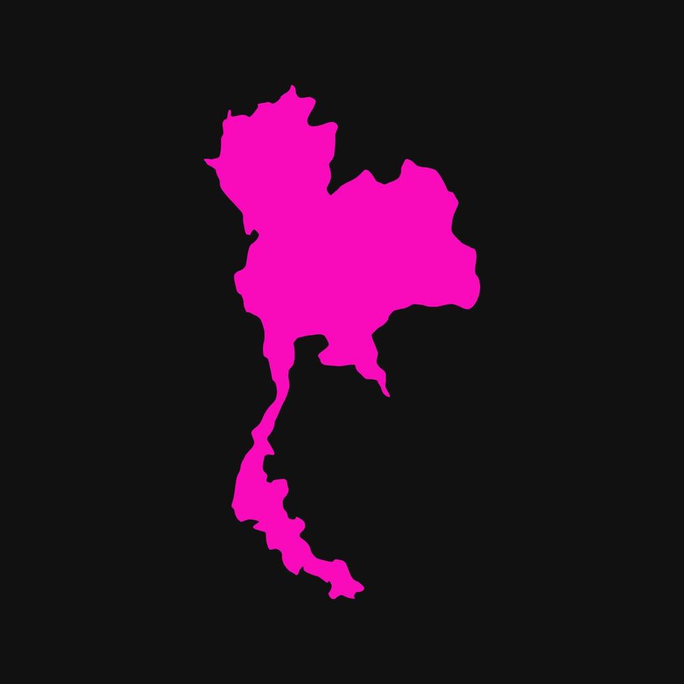 mapa de tailandia ilustrado vector