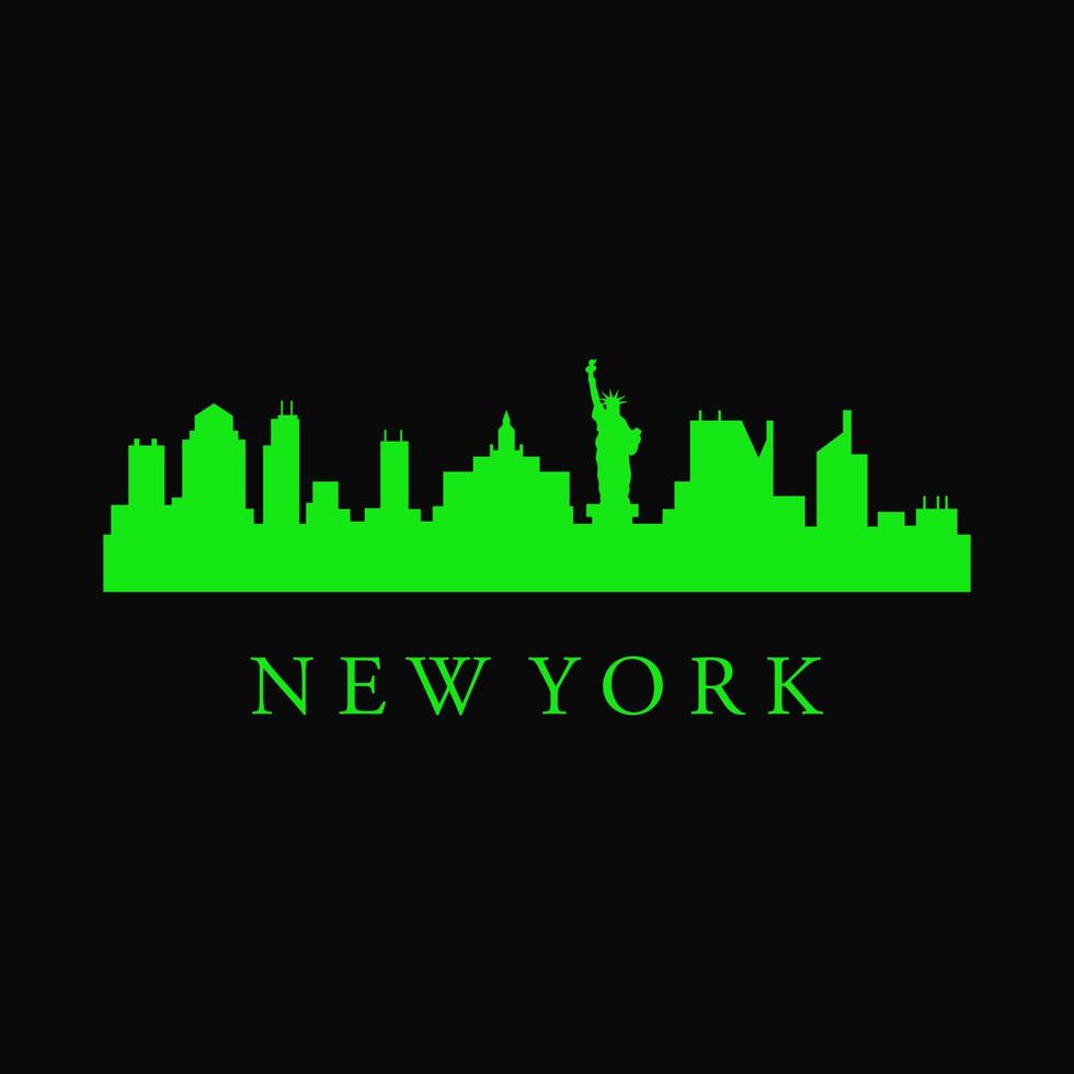 horizonte de nueva york ilustrado vector