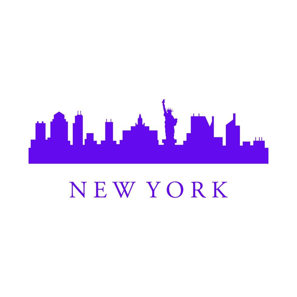 horizonte de nueva york ilustrado vector