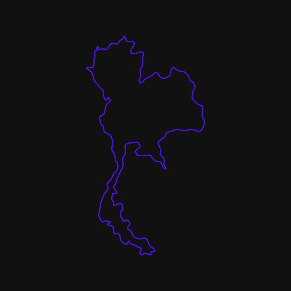 mapa de tailandia ilustrado vector