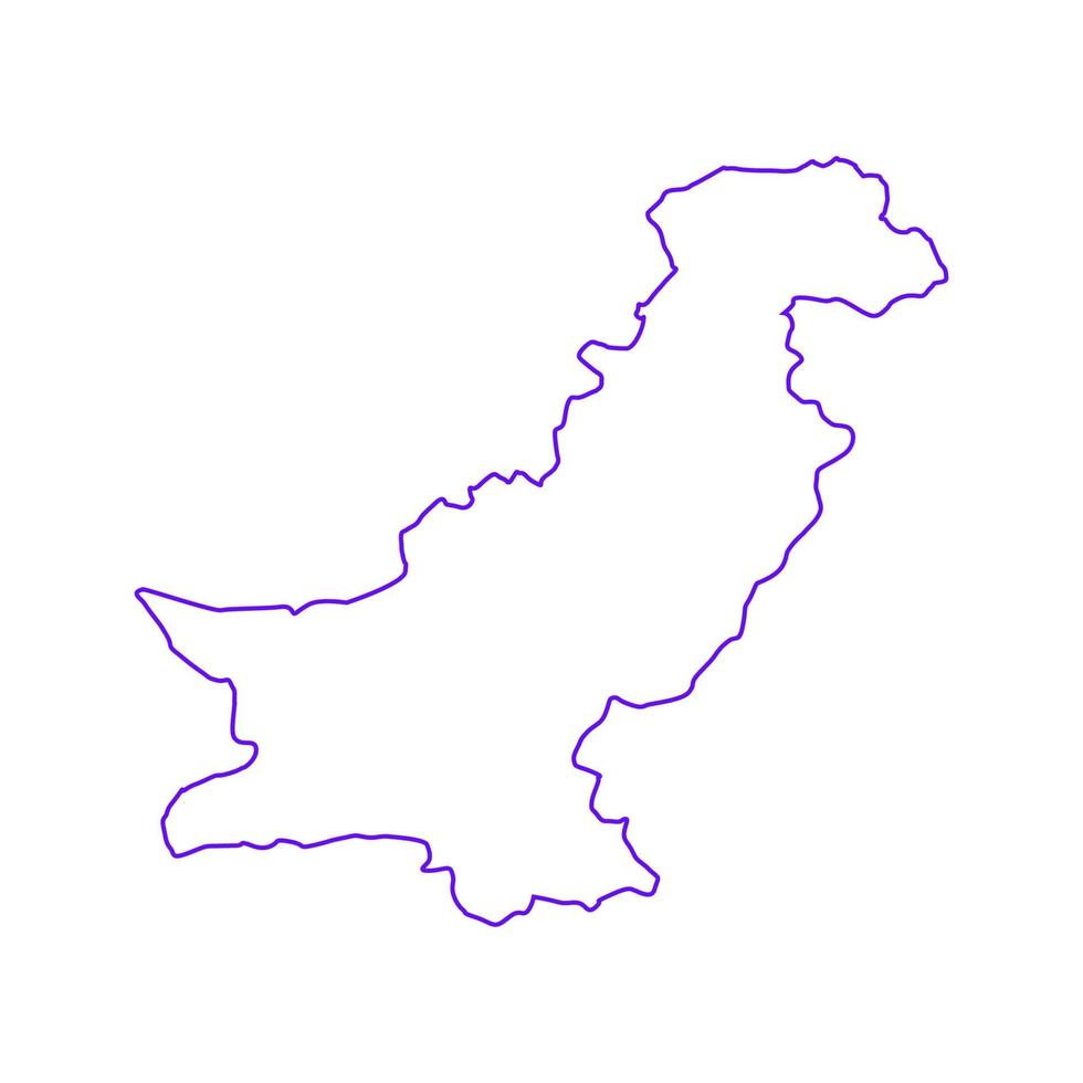 Illustrated pakistan map vector