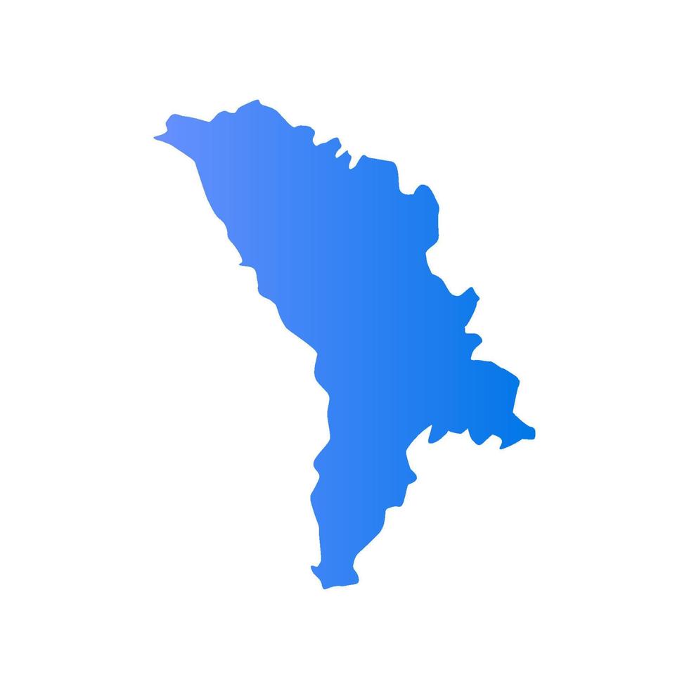 Moldova map illustrated vector