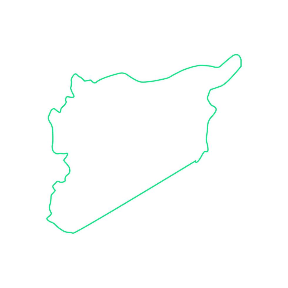 Syria map illustrated vector