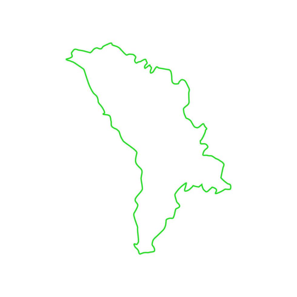 Moldova map illustrated vector