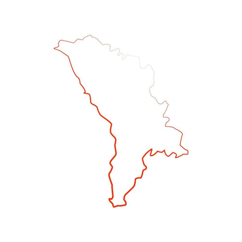 Moldova map illustrated vector