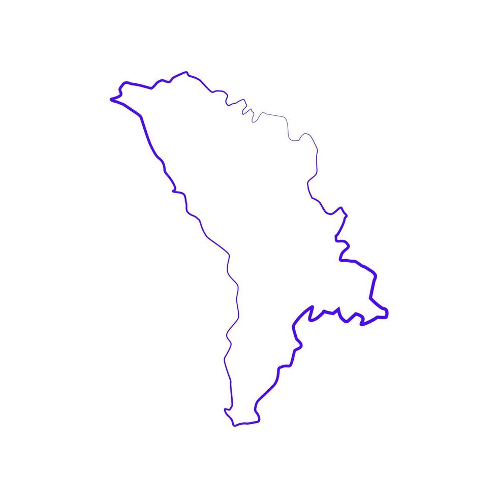 Moldova map illustrated vector