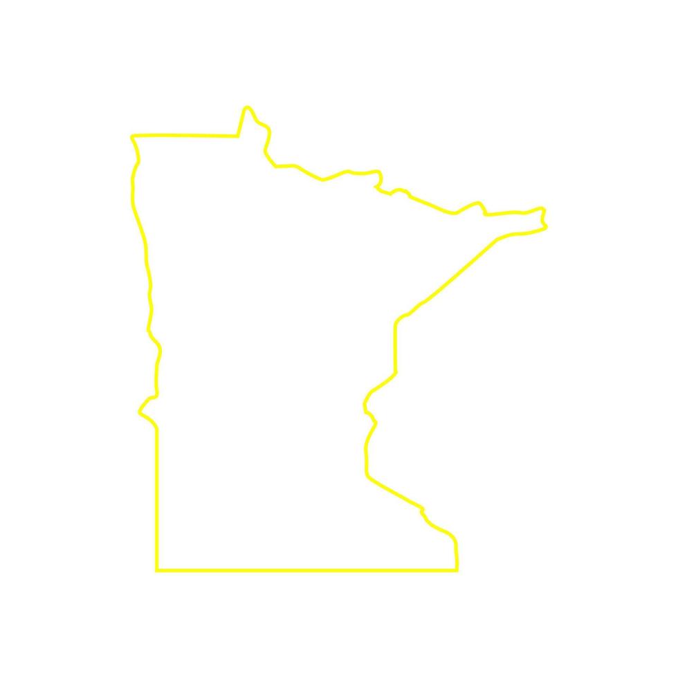 Minnesota map illustrated vector