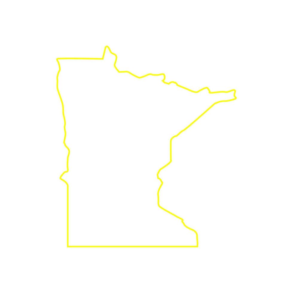 Minnesota map illustrated vector