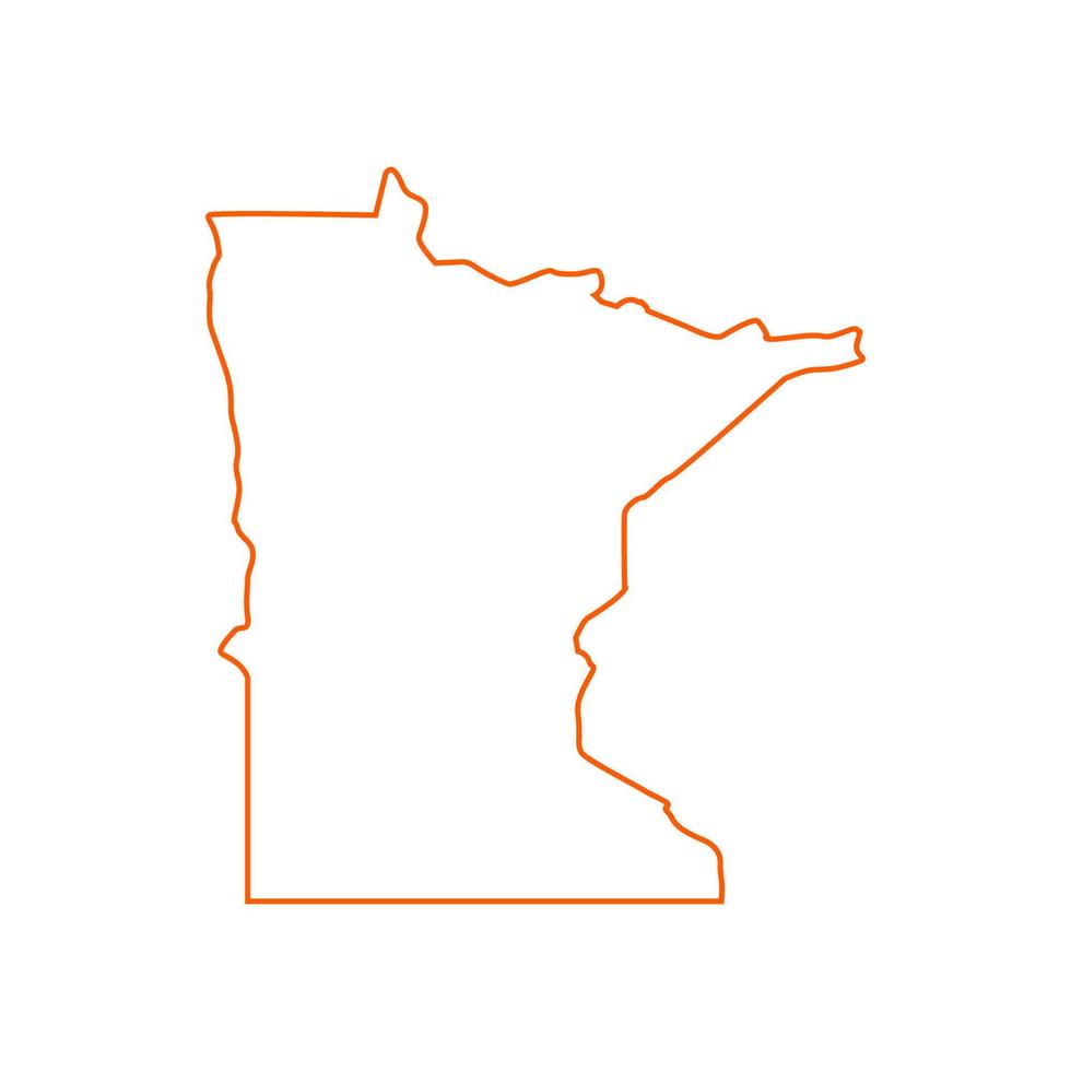 mapa de minnesota ilustrado vector