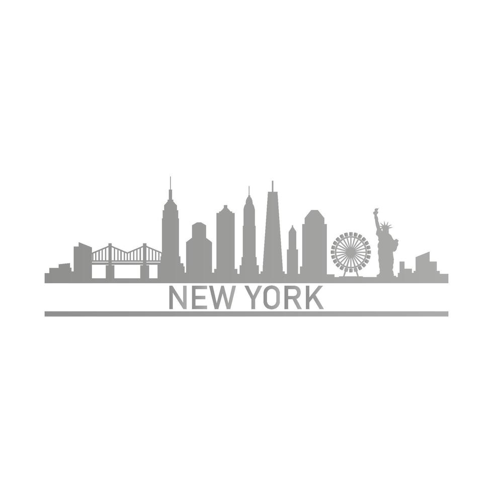 New york skyline illustrated vector