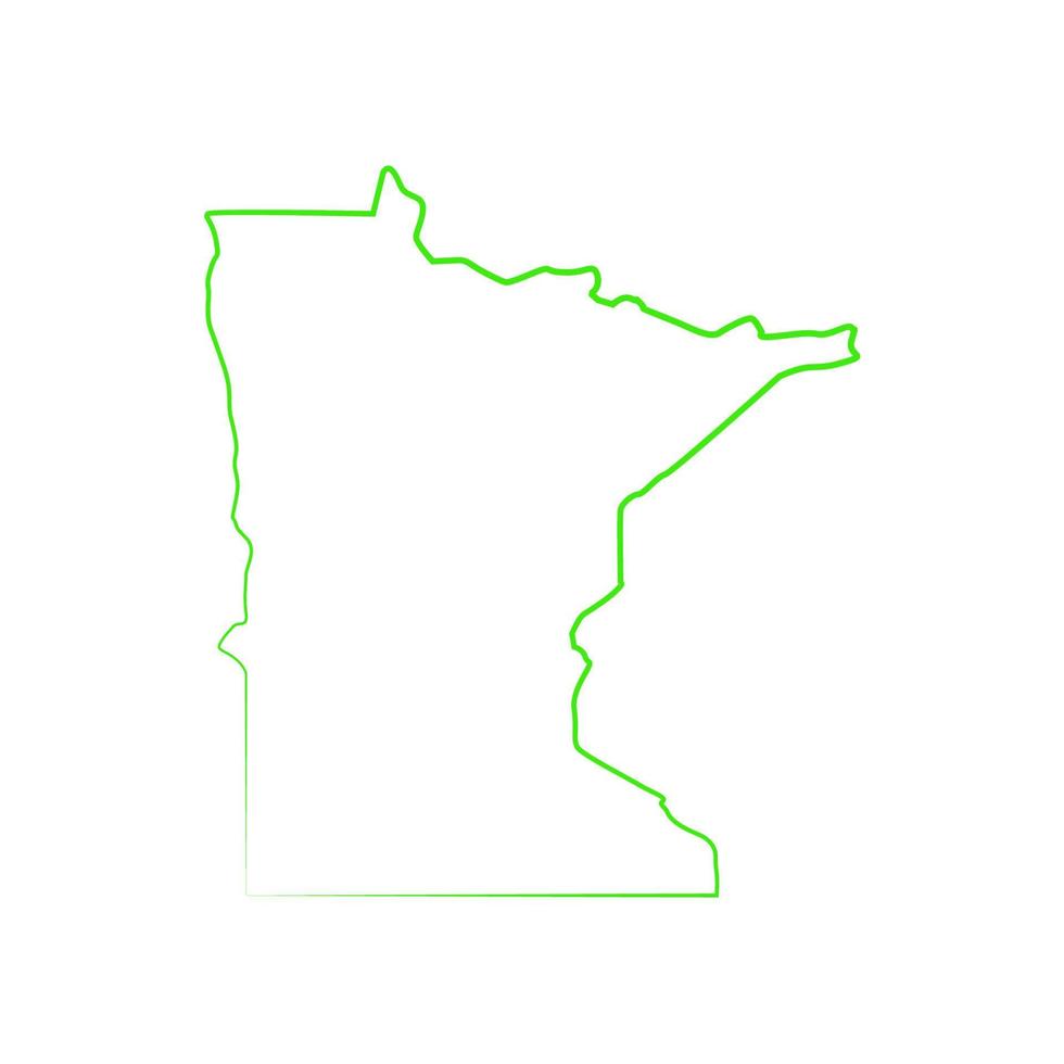 mapa de minnesota ilustrado vector