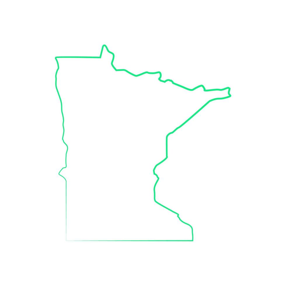 Minnesota map illustrated vector