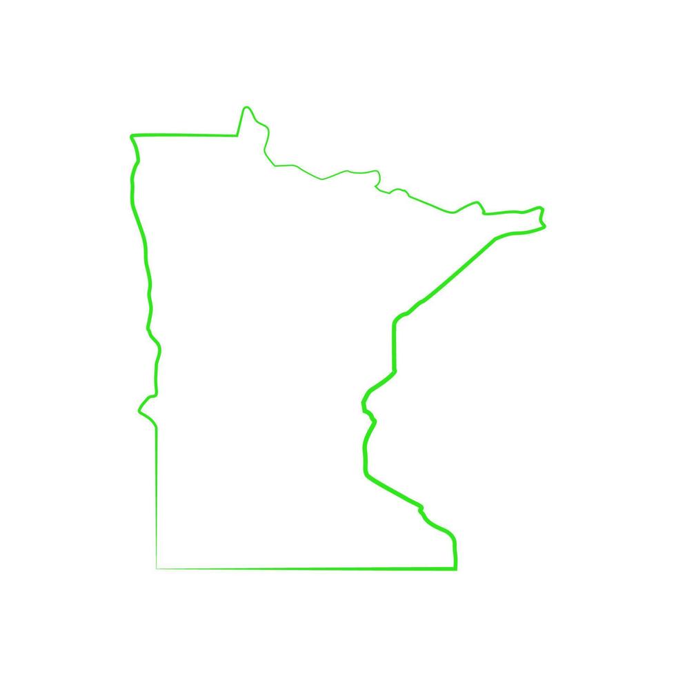 Minnesota map illustrated vector