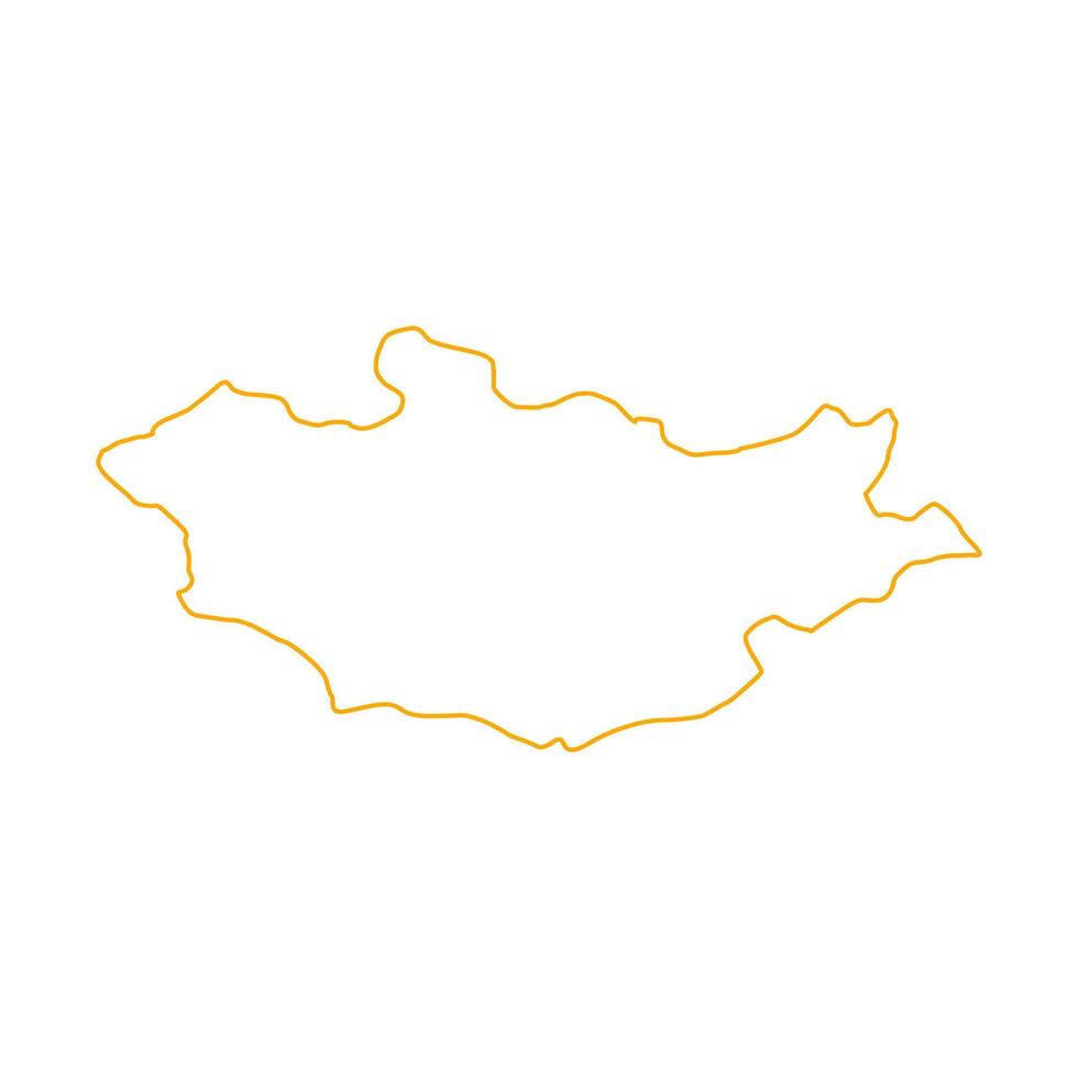 Mongolia map illustrated vector